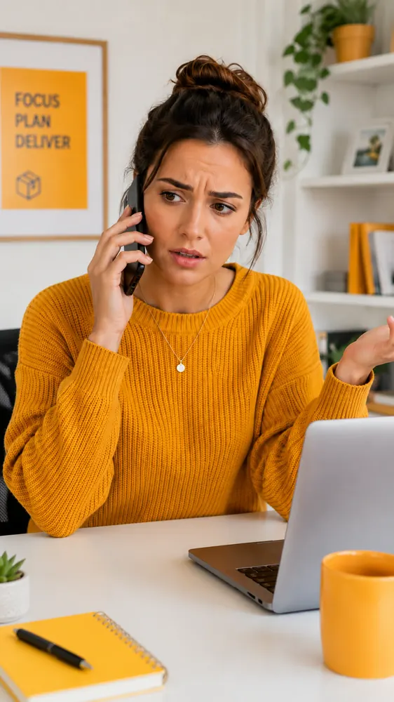 Frustrated customer due to a failed mail delivery